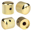 Picture of XIYANGJUAN 4Pcs Metal Guitar Knobs Gold Volume Tone Control Knob Dome Knobs with with Allen Keys Screws for Fender Telecaster Gibson Les Paul Electric Guitar Bass