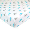 Picture of American Baby Company Fitted Crib Sheet 28" x 52", Soft Breathable Neutral 100% Cotton Jersey Sheet, Whale, for Boys and Girls, Fits Crib and Toddler Bed mattresses