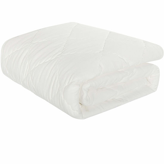 Picture of NTBAY Down Alternative Toddler Comforter, Lightweight and Warm Solid Color Baby Crib Quilted Blanket, 39x47 inches, White