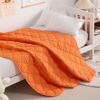 Picture of NTBAY Down Alternative Oversized Toddler Comforter, Super Soft and Warm Solid Color Baby Crib Quilted Blanket, 43x60 inches, Orange