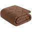 Picture of NTBAY Down Alternative Toddler Comforter, Lightweight and Warm Solid Color Baby Crib Quilted Blanket, 39x47 inches, Brown