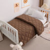 Picture of NTBAY Down Alternative Oversized Toddler Comforter, Super Soft and Warm Solid Color Baby Crib Quilted Blanket, 43x60 inches, Brown
