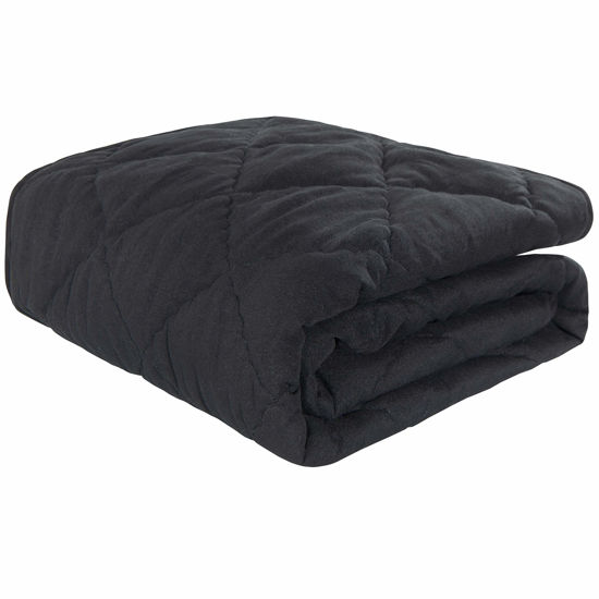 Picture of NTBAY Down Alternative Oversized Toddler Comforter, Super Soft and Warm Solid Color Baby Crib Quilted Blanket, 43x60 inches, Black