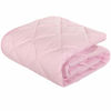 Picture of NTBAY Down Alternative Oversized Toddler Comforter, Super Soft and Warm Solid Color Baby Crib Quilted Blanket, 43x60 inches, Pink