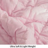 Picture of NTBAY Down Alternative Oversized Toddler Comforter, Super Soft and Warm Solid Color Baby Crib Quilted Blanket, 43x60 inches, Pink