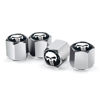 Picture of Ajxn 4 Pack Skull Car Wheel Tire Valve Stem Caps Airtight Dust Proof Covers Universal Tire Air Valve Caps for Cars, Trucks, Bicycles, Car Accessories for Adults (White)