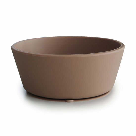 Picture of mushie Silicone Suction Bowl | BPA-Free Non-Slip Design (Natural)