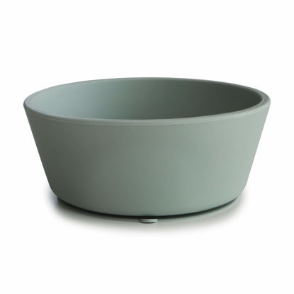 Picture of mushie Silicone Suction Bowl | BPA-Free Non-Slip Design (Cambridge Blue)