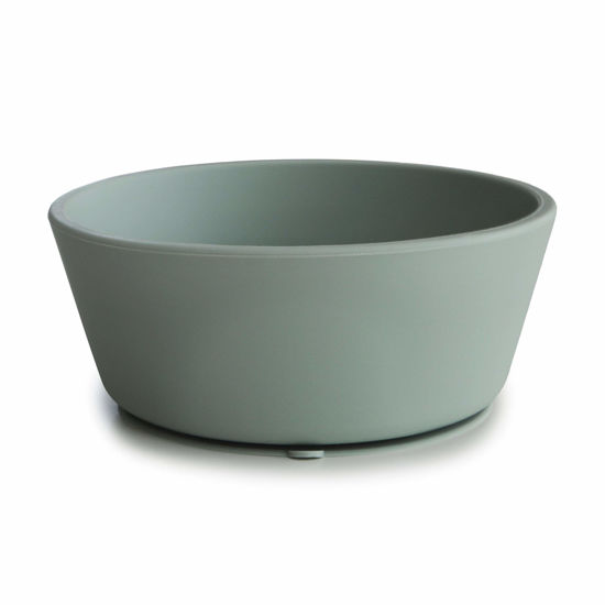 Picture of mushie Silicone Suction Bowl | BPA-Free Non-Slip Design (Cambridge Blue)