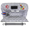 Picture of Shopping Cart Cover for Baby Grocery Cart Cover for Baby boy and Baby Girl, High Chair Cover for Baby and Toddler, Baby Registry Gift - Waterproof - Extra Large - Cotton - Double Sided (Light Grey)