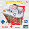 Picture of Shopping Cart Cover for Baby Grocery Cart Cover for Baby boy and Baby Girl, High Chair Cover for Baby and Toddler, Baby Registry Gift - Waterproof - Extra Large - Cotton - Double Sided (Light Grey)