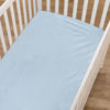 Picture of American Baby Company Heavenly Soft Chenille Fitted Crib Sheet 28" x 52", Warm and Cozy Neutral Chenille Sheet, Blue, for Boys and Girls, Fits Crib and Toddler Bed mattresses