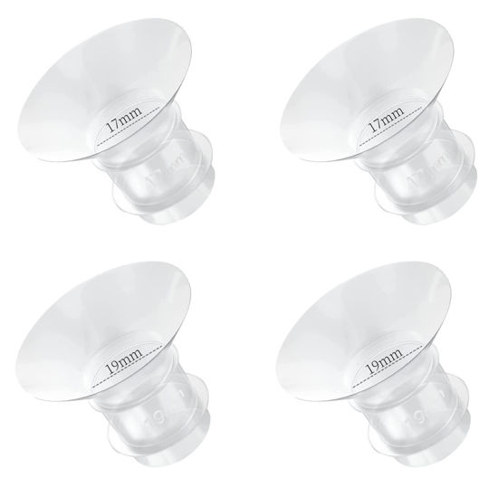 Picture of Flange Inserts 17mm 19mm for Medela,Spectra 24mm Shields/Flanges,Compatible with TSRETE,CPPSLEE,Momcozy S9Pro/S9/S12Pro/S12 Wearable Breast Pump,Reduce 24mm Nipple Tunnel Down to 4pcs