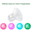 Picture of Flange Inserts 17mm 19mm for Medela,Spectra 24mm Shields/Flanges,Compatible with TSRETE,CPPSLEE,Momcozy S9Pro/S9/S12Pro/S12 Wearable Breast Pump,Reduce 24mm Nipple Tunnel Down to 4pcs