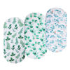 Picture of Bassinet Sheets Set 3 Pack for Baby Boy and Girl, Stretchy Jersey Knitted Fitted Sheet, Universal for Oval Rectangle and Hourglass Bassinet Mattress, Watercolor Greenery Botanical Leaf