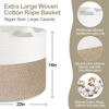 Picture of MEGASKET Large Rope Storage Basket, 22" X 22" X 14" Extra Large Woven Baskets for Storage, Cotton Rope Basket for Blankets Toys, Wicker Storage Baskets for Organizing, Wicker Laundry Basket Hamper