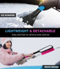 Picture of YeewayVeh 35" Snow Brush and Ice Scraper, 2 Pack Extendable Car Snow Scraper with Soft Grip & Additional Handhold, 2 in 1 Detachable & Scratch-Free Snow Brushes for Car Truck SUV, Magenta & Lake Blue