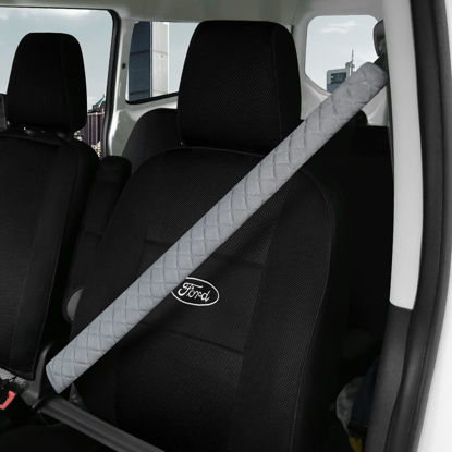 Picture of HighnessHwoo Extra Long Seatbelt Covers for Adults Kids Women & Men, Soft Car Seat Belt Strap Cushion for Sedan, SUV, Trucks, Shoulder Neck Chest Protector Pads, Auto Accessories, 1pc, Gray, 39.5in