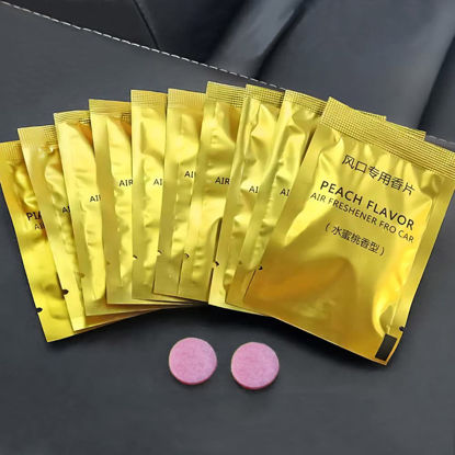 Picture of ZOSTLAND 10Pcs/Pack Car Air-outlet Fragrance Packet,Fragrance Car Clip Refills,Automotive Vent Clip Refills With Aromatherapy,Fragrances For Vehicle Deodorizing and Air Freshening (10pcs Peach)