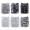 Picture of ALVABABY Baby Cloth Diapers 6 Pack with 12 Inserts One Size Adjustable Washable Reusable for Baby Girls and Boys (6DM80)