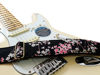 Picture of MUSIC FIRST Original Design, 2 inch width (5cm), Vintage Ukiyoe Style Five-Petal Lilac Electric Guitar Strap Bass Strap (Five-Petal Lilac)