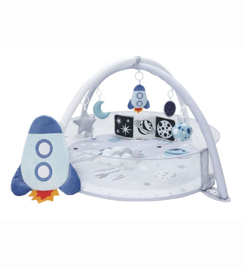 Picture of Aila+Aiden 6-in-1 XL Play Mat & Play Gym, Baby Gym, Baby Activity Gym, Sensory Exploration and Motor Skill Development Toys (Space Gray)