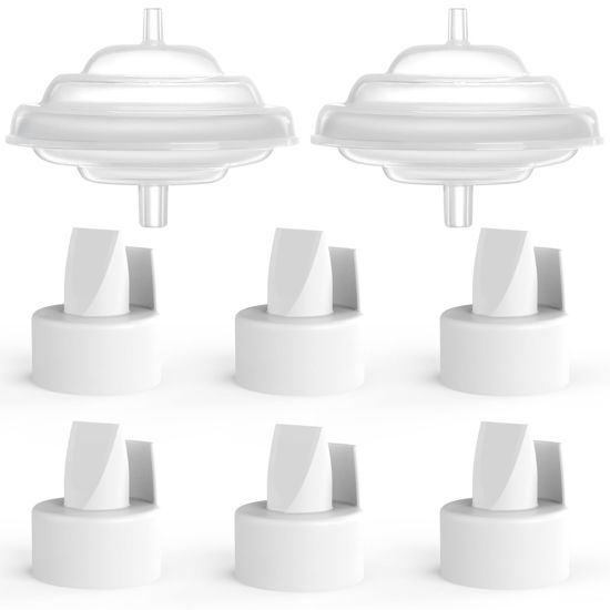 Picture of [8-Count] Papablic Duckbill Valves and Backflow Protector Compatible with Spectra S1 Spectra S2 Spectra 9 Plus Breast Pumps, Not Original Spectra Pump Parts, BPA/DEHP Free