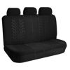 Picture of FH Group Car Seat Covers Rear Set Black Premium Cloth - Universal Fit, Split Bench Rear Seat, Washable, for SUV, Sedan