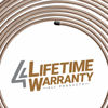 Picture of 4LifetimeLines 3/16" x 25' Genuine Copper-Nickel Alloy Non-Magnetic Brake Line Replacement Tubing Coil Roll & Fitting Kit, Inverted Flare, Easy to Bend, Corrosion Resistant