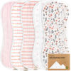 Picture of 5-Pack Muslin Burp Cloths for Baby Boys and Girls - Super Absorbent Baby Burp Cloth, Viscose Derived from Bamboo Cotton Baby Washcloths, Burp Rags, Large Neutral Burp Clothes for Newborn (Sweet Charm)