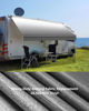 Picture of Xenjum RV Awning Fabric Replacement, 18.5oz Heavy-Duty Weatherproof Vinyl Camper Awning Replacement Universal Outdoor Canopy for RV, Motorhome, and Trailer Awnings-Light Gray Fade-17(Fabric 16'2")