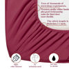 Picture of NTBAY Toddler Bedding Set - 4 Piece Soft and Breathable Crib Bedding Set for Boys and Girls, Includes Quilted Comforter, Fitted Sheet, Flat Top Sheet and Envelope Pillowcase, Wine Red