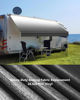 Picture of Xenjum RV Awning Fabric Replacement, 18.5oz Heavy-Duty Weatherproof Vinyl Camper Awning Replacement Universal Outdoor Canopy for RV, Trailer, and Motorhome Awnings-Black Fade- 20'(Fabric 19'2")