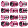 Picture of Tire Valve Stem Cap Cover - (12 Pack) Tire Air Cap Metal with Plastic Liner Corrosion Resistant Leak-Proof American Flag for Car Truck Motorcycle Bike Pink