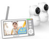 Picture of Baby Monitor with 2 Cameras Standby for 26-Hour Battery, Remote Control 4.3'' IPS Video Baby Monitor No WiFi Up to 1000ft Range, ECO, Night Vision, Temperature, 2-Way Talk, 8 Lullabies