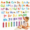 Picture of DECOWALL DS-8044 Animal Alphabet Numbers Colour Decals Stickers Kids Peel and Stick Removable for Room décor Letters ABC Classroom playroom Decorations Educational Bedroom Nursery