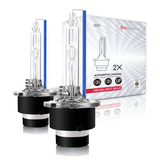 Picture of Sinoparcel D4S Xenon HID Headlight Bulbs - 8000K 35W High Low Beam 42402 66440 42402WX Replacement Lights- Pack of 2