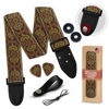 Picture of Guitar Strap Premium Padded For Electric, Acoustic, and Bass. Adjustable Unique Design Guitar Straps Includes 2 Strap Locks To Keep Your Guitar Safe - Discover Durability Comfort and Style - Red