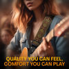 Picture of Guitar Strap Premium Padded For Electric, Acoustic, and Bass. Adjustable Unique Design Guitar Straps Includes 2 Strap Locks To Keep Your Guitar Safe - Discover Durability Comfort and Style - Red