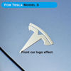 Picture of YHCDSEA Model 3 Front Trunk/Rear Trunk Logo Sticker Badge Decals for fit Tesla Model 3 Accessories (White)