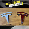 Picture of YHCDSEA Model 3 Front Trunk/Rear Trunk Logo Sticker Badge Decals for fit Tesla Model 3 Accessories (White)