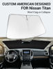 Picture of Proadsy 2024 Upgrade Windshield Sun Shade Custom Fit 2020-2023 2024 Nissan Titan Foldable Front Sunshade Protector Sun Visor Blocks UV Rays Keep Car Cooler
