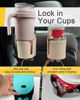 Picture of Headrest Cup Holder for Back Seat, Multifunctional Seat Back Organizer with Headrest Hooks for Car Travel Accessories, 3 in 1 Car Back Seat Cup Holder