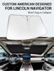 Picture of Proadsy 2024 Upgrade Windshield Sun Shade Custom Fit 2018-2023 2024 Lincoln Navigator Foldable Front Sunshade Protector Sun Visor Blocks UV Rays Keep Car Cooler