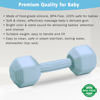Picture of Giftty Baby Dumbbell - Silicone Infant Rattle Teething Toy Teether Toddler Sensory Toy Durable Safe Exercises Workout Weight - Great Gift for Baby Boys & Girls (1pcs - Tangerine)