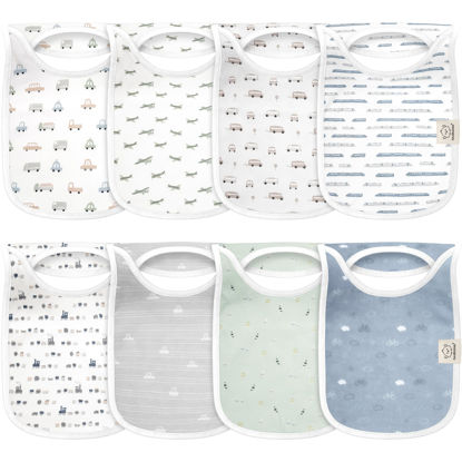 Picture of 8-Pack Baby Bibs for Boys, Girls - Pullover Bibs for Baby Girl, Baby Boy, Baby Girl Bib, Baby Boy Bibs, Baby Bandana Bibs,Baby Bibs For Drooling And Teething,Infant Bibs,Newborn (Vessels)