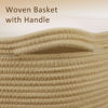 Picture of MXMHOME Large Cotton Rope Basket,22"x22"x14"Throw Blanket Storage for Living Room Woven Baby Laundry Basket with Handle Nursery Basket Soft Toy Storage Basket Comfoter Cushions Thread Hamper