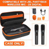 Picture of Wireless Microphone Case Compatible with JBL PartyBox Wireless Mic - 2X Digital Wireless Microphones,Protable Mic Travel Bag Storage Box for Receivers,Adapters,AA Batteries,Charger,Black (Box Only)
