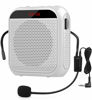 Picture of Portable Voice Amplifier with Wired Microphone Headset Rechargeable PA System Speaker Personal Microphone Speech Amplifier Power Amplifiers Loudspeaker for Teachers/Meeting/Tour Guide (White)