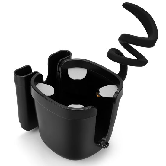 Picture of Accmor Stroller Cup Holder, Universal Cup Holder with Silicone Gooseneck Arm, Bike Cup Holder, 360° Rotatable Large Caliber Drinks Holder for Stroller, Bike, Wheelchair, Walker